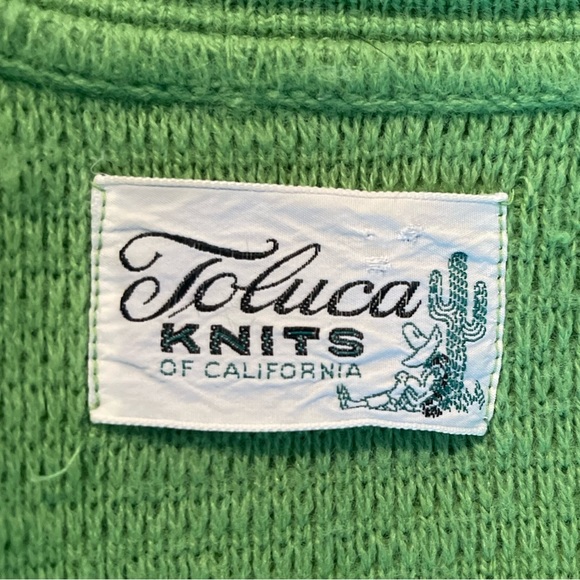 Vintage cardigan, Toluca knits, size medium, green - Picture 2 of 3
